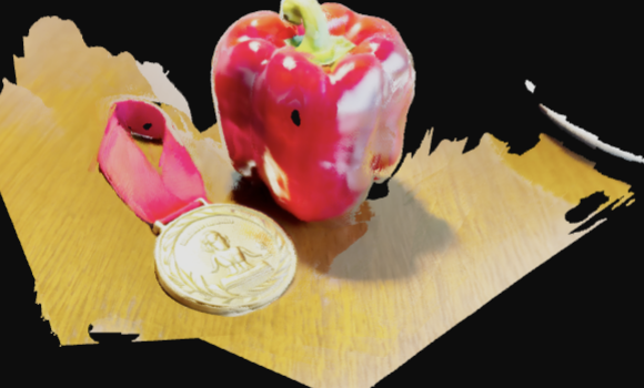 Giant pepper, tiny medal.