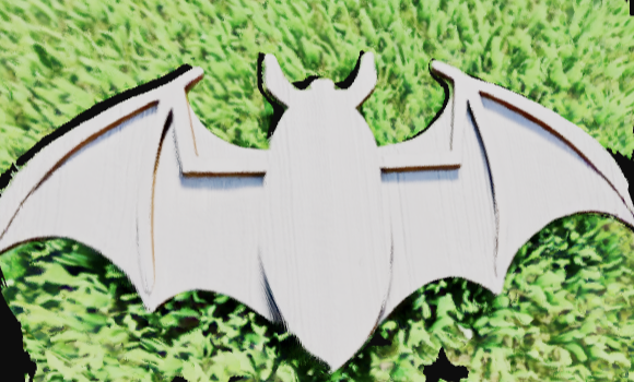 Weathered wooden bat.